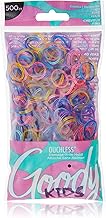 Goody Kids Ouchless Polyband Hair Ties, 500 Ct, Assorted Colors (Glitter), Latex Elastic Bands, Easy Glide, Ultra-Strong Hold Accessories for Girls & Boys, Secure Hold Ridge Design, All Hair Types