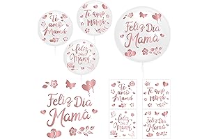 CNhoqc 36pcs Rose Gold Mother's Day Bobo Balloons with Sticker Set for Mother's Day