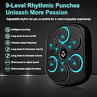 Vista 5 de Modelo Nuevo 2025 Máquina de Boxeo Inteligente con Música para Adultos y Niños, Máquina de Entrenamiento con LED Montada en Pared, Equipo de Negro 03