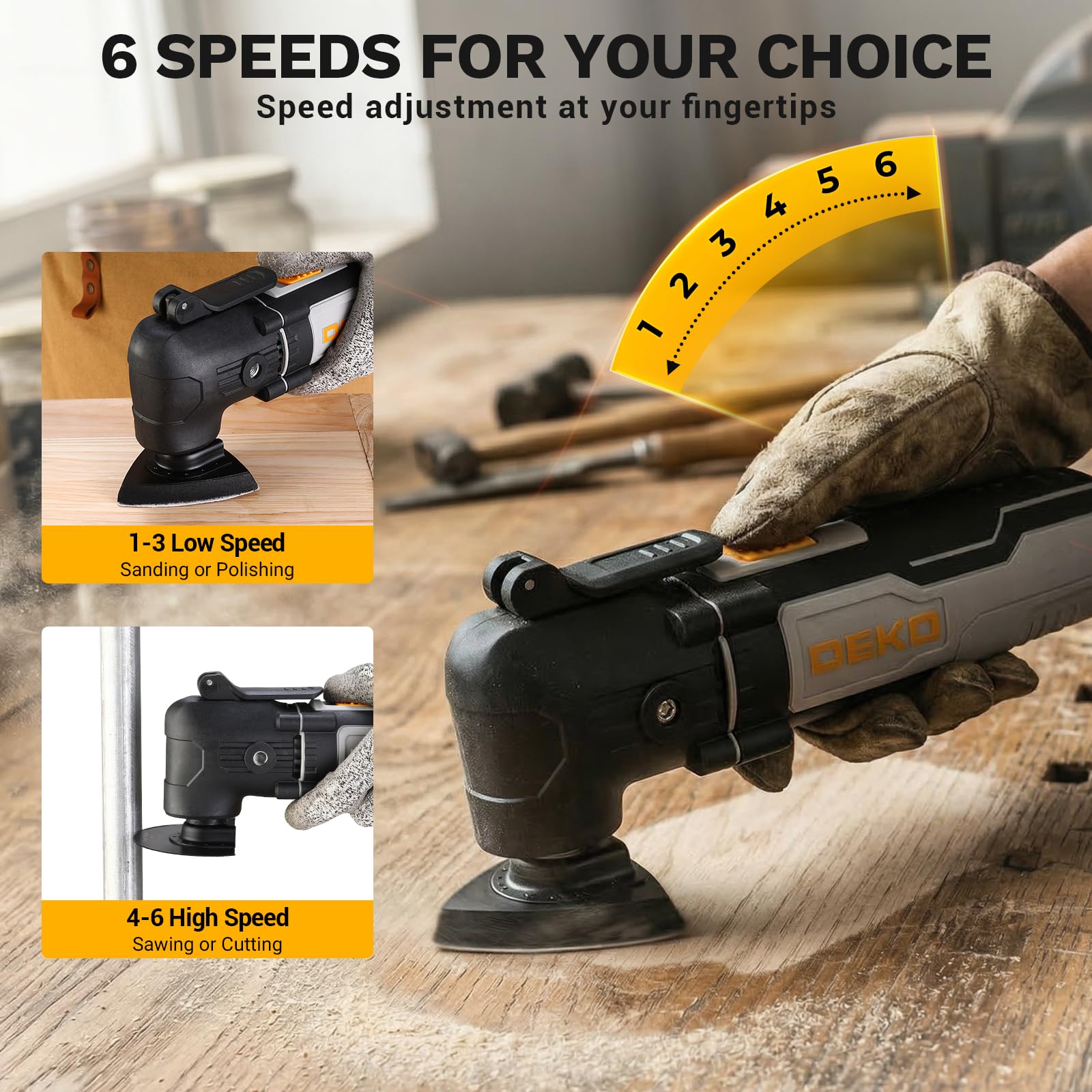 DEKOPRO Oscillating Tool - 22-Piece Kit -4