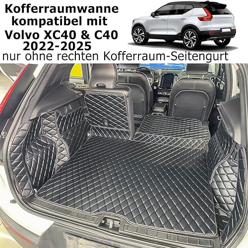Miniatura 2 de Alfombrilla antideslizante para maletero y respaldo trasero para Volvo XC40/2022-2024 Volvo C40 2018-2026