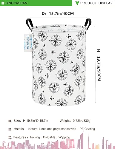 Miniatura 104 de LANGYASHAN Contenedor de almacenamiento, cesta organizadora plegable de tela de lona para ropa sucia, contenedores de juguetes, cestas de regalo, Un