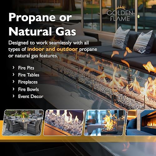 Miniatura 2 de 20 libras (vidrio de fuego) 12 dorado reflectante reflectante