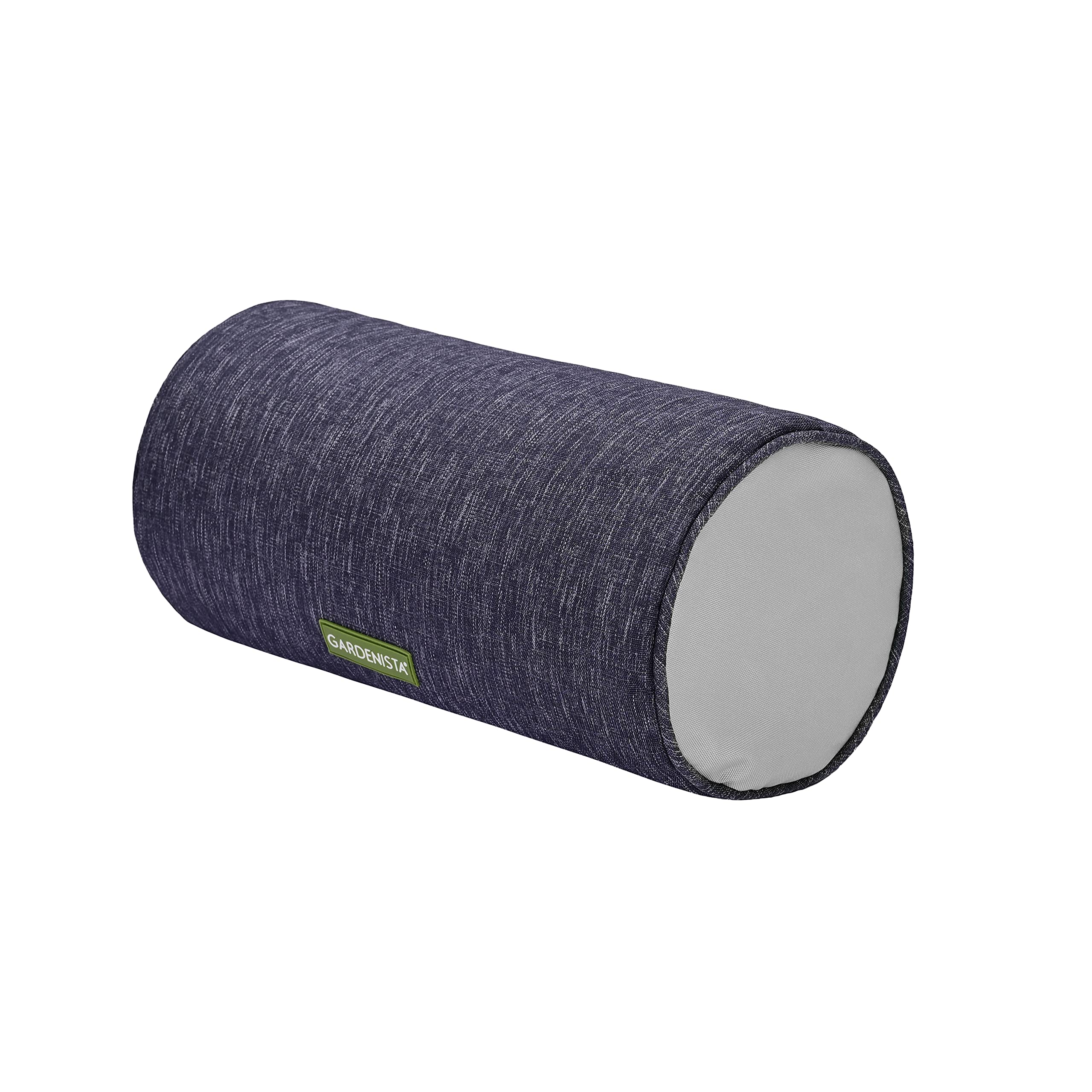 Gardenista Cuscini per Esterni Round Bolster | Impermeabili e Resistenti alle Intemperie 50x20cm Cuscino | Protetti Contro i Raggi UV, Materiale Durevole | Comodi per Giardino (Grigio)