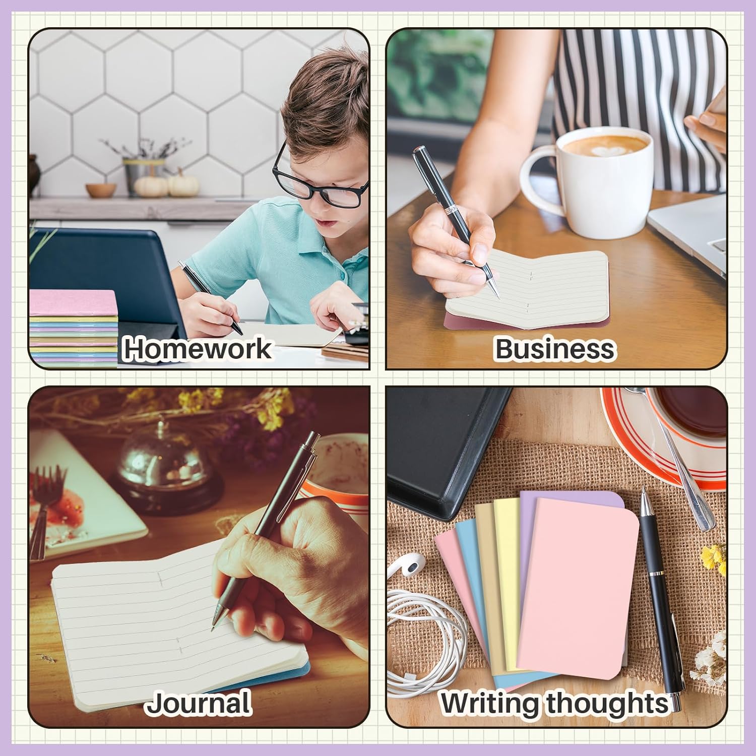 Outus 90 Pcs Mini Notebooks Bulk 4 x 2.5 Inch Small Lined Pocket Notepads Soft Cover Wallet Journal Notebooks Gifts for Students Teachers Classroom Party Prize School Supplies, 60 Pages(Candy Color)