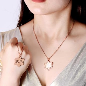 Medical Alert Necklace – Custom Laser Engraved Star Stainless Steel Pendant, Waterproof and Lightweight, Available in White, Gold, and Rose Gold, Ideal for Daily and Outdoor Sports Wear