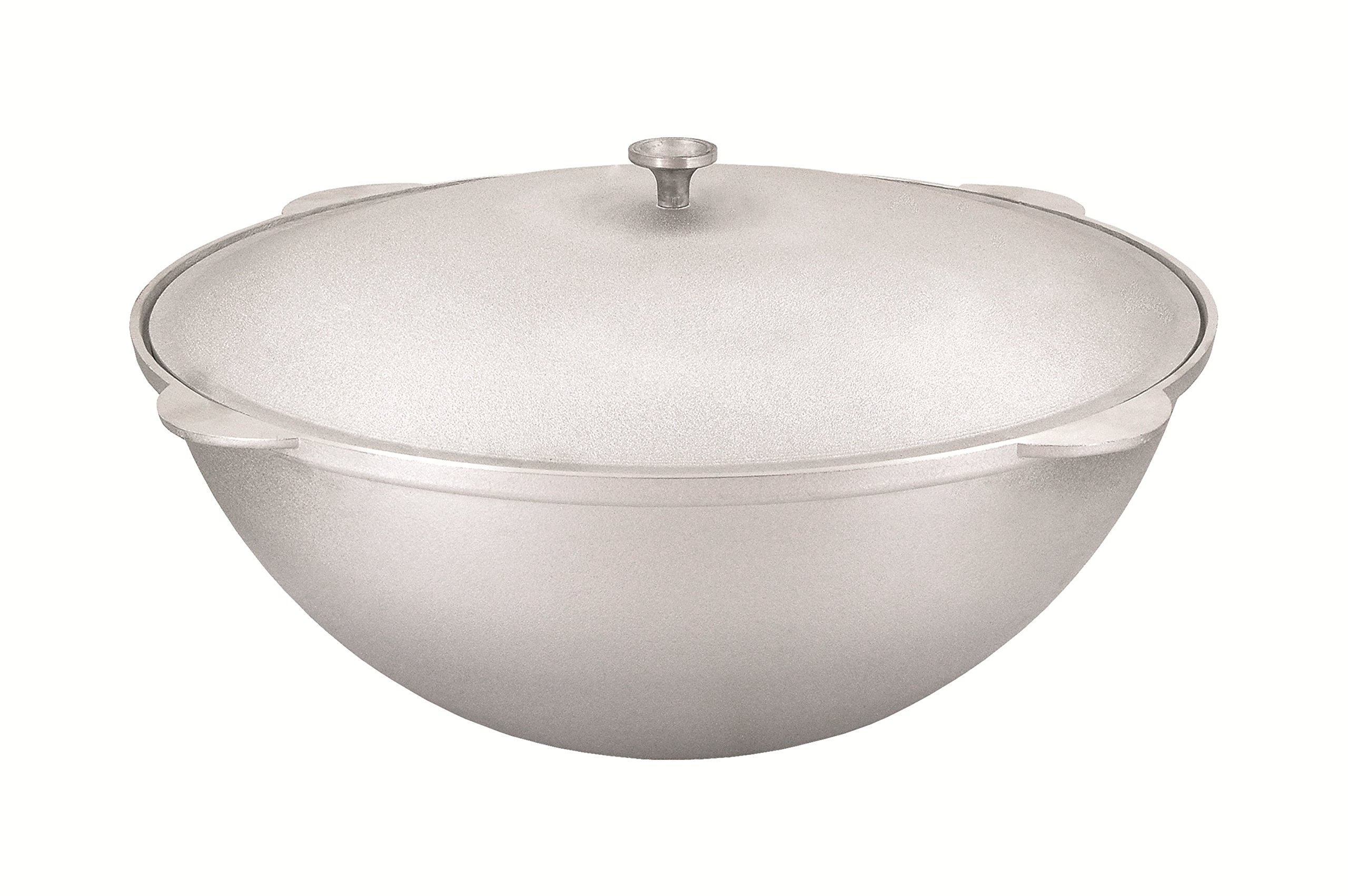 Kazan Asien Tatarskij Faitout avec couvercle Kazan WOK 15 l en fonte d'aluminium