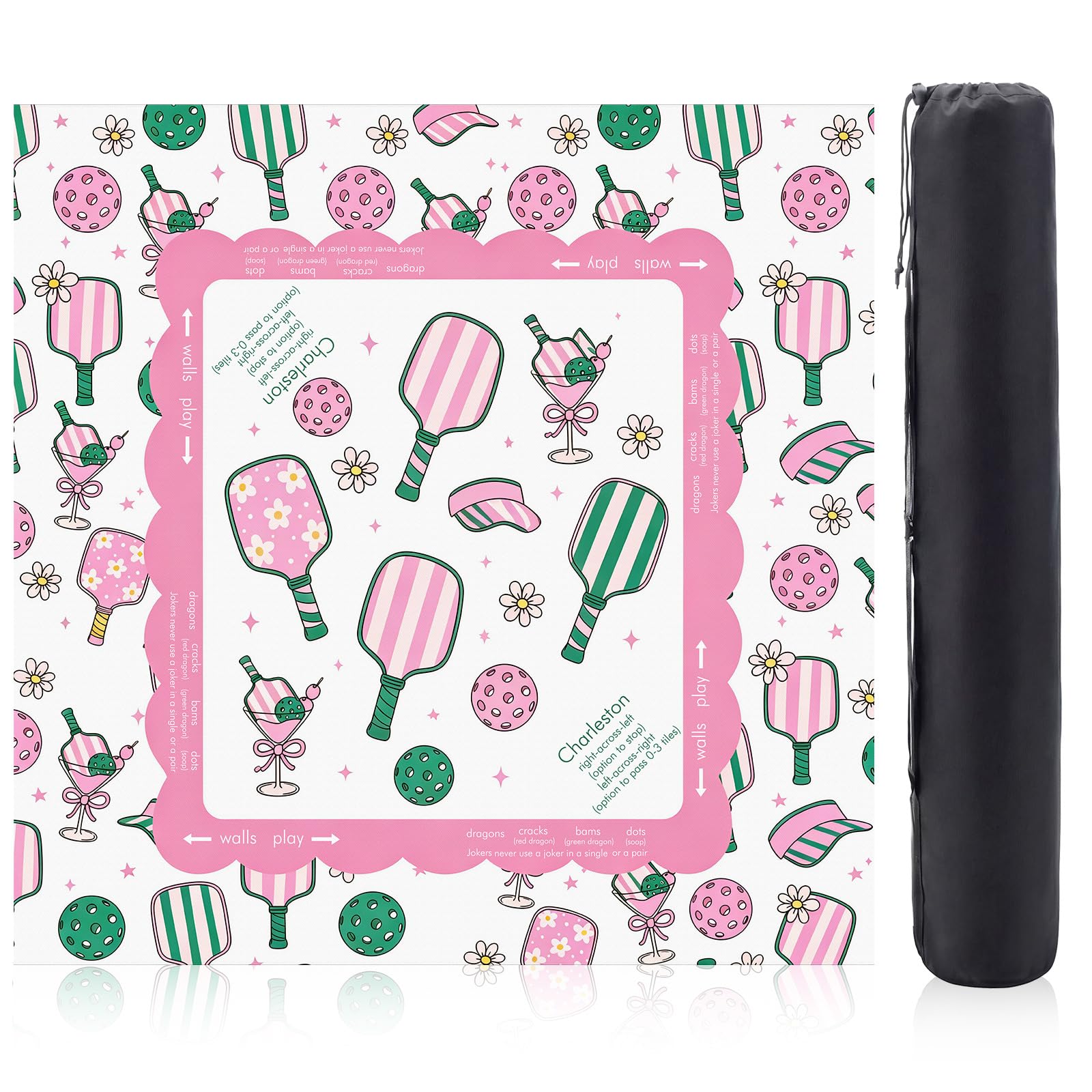 Photo 1 of CrystalSylara Mahjong Mat with Rules 31.5" x 31.5"