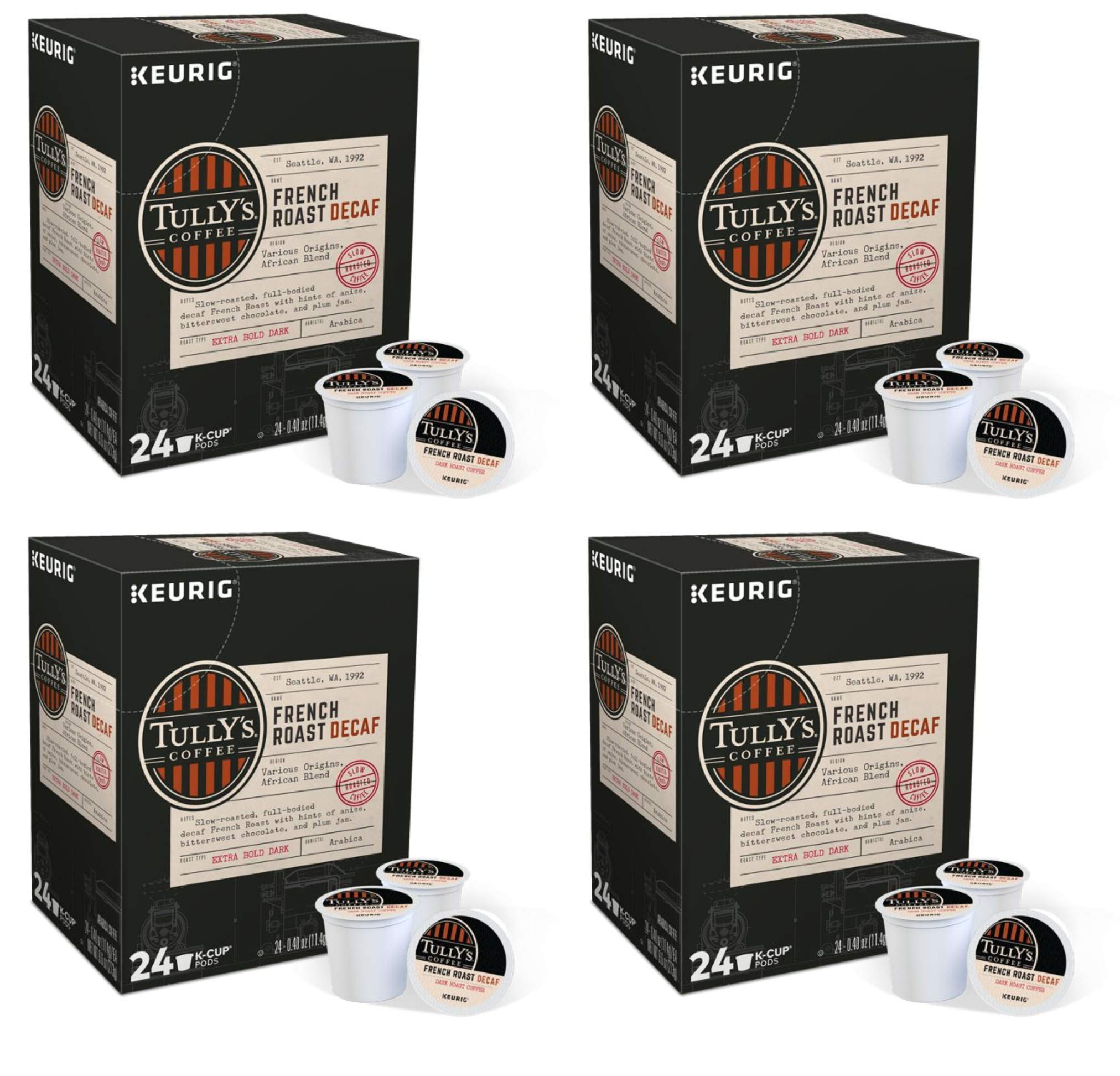 Tully's Coffee French Roast DECAF 4 
