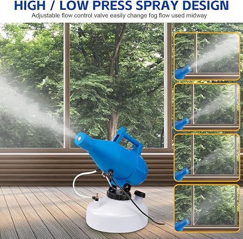 Miniatura 6 de Hiboom 4.5l (1.2 galones) matar mosquitos eléctrico ULV portátil pulverizador atomizador niebla niebla fría niebla desinfectante al aire libre