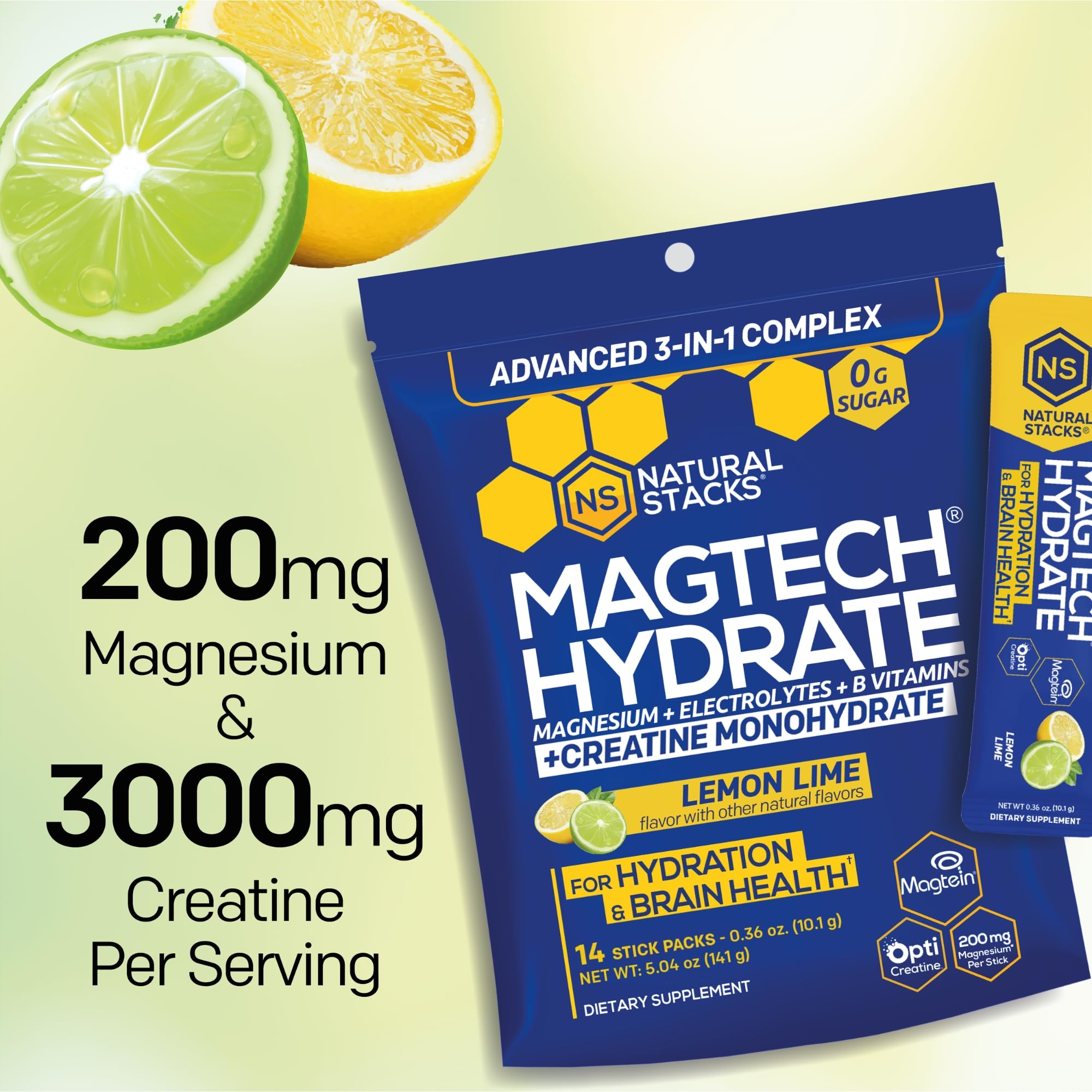 MagTech Magnesium Hydration Packets, Electrolyte Powder, 14 Servings — Amazon image 4