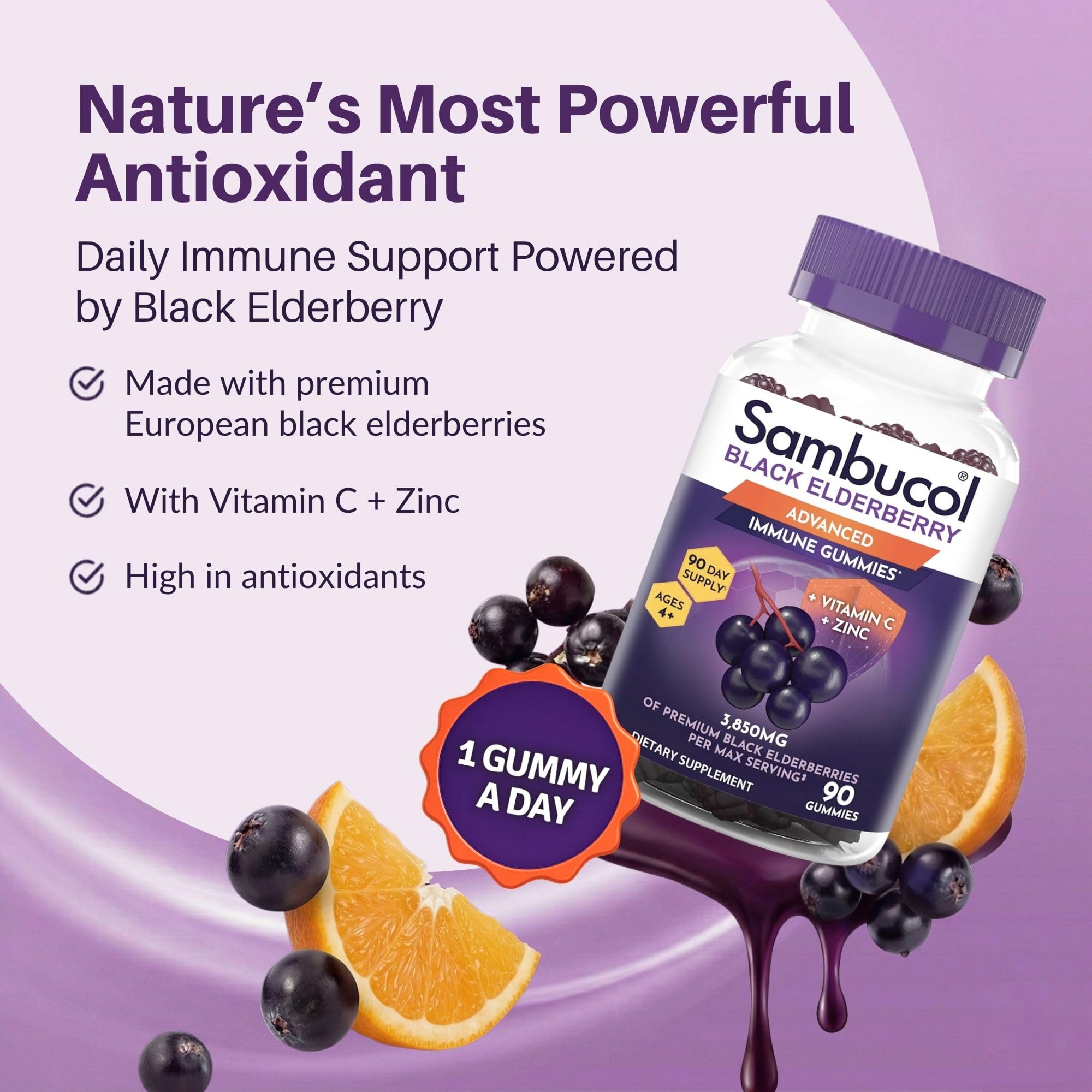 Sambucol Elderberry Gummies - Immune Support Supplement - 90 Count — Amazon image 3