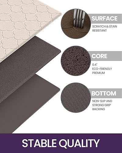 Miniatura 7 de DEXI Alfombras de cocina antifatiga para el suelo, alfombra de corredor acolchada antideslizante y cómoda alfombra de espuma para oficina,
