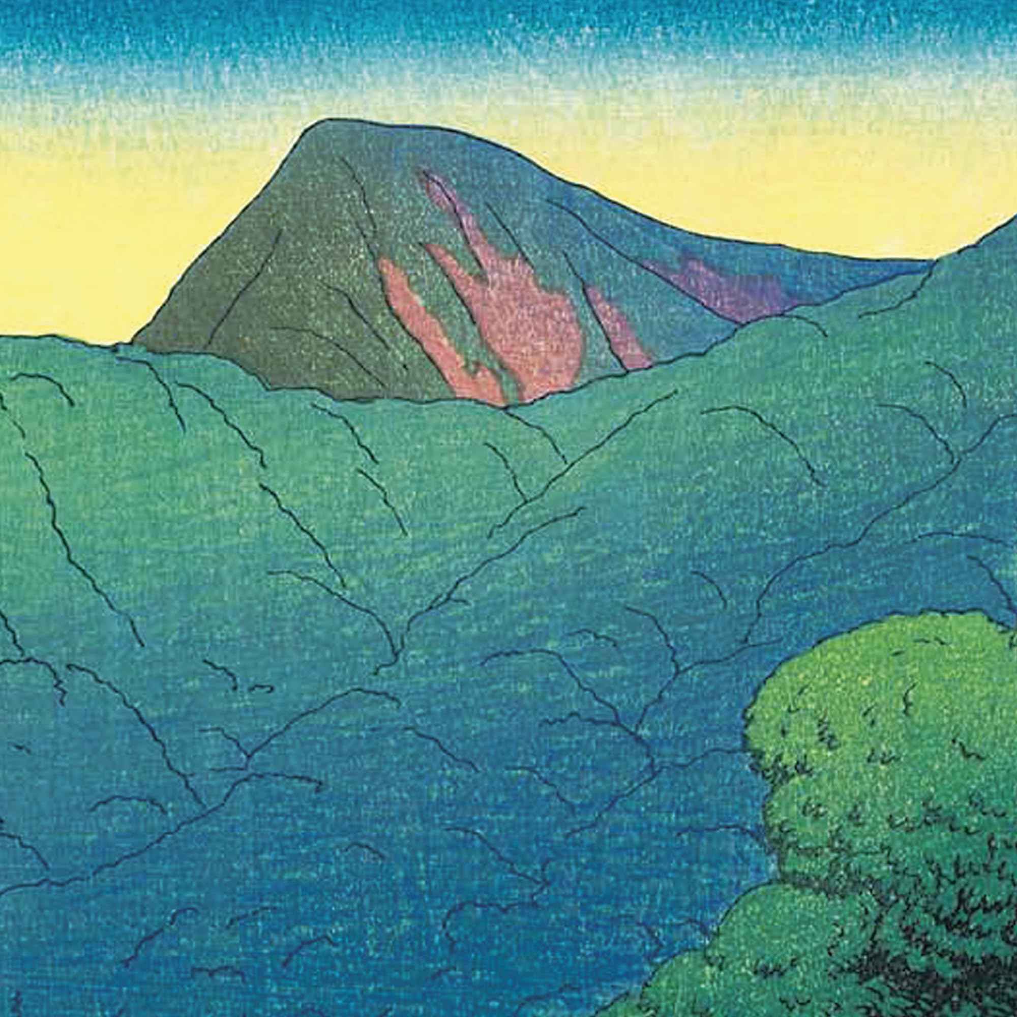 Amazon.co.jp: 陸奥 蔦沼 A3フレーム入(44×32cm) 川瀬巴水 木版画複製