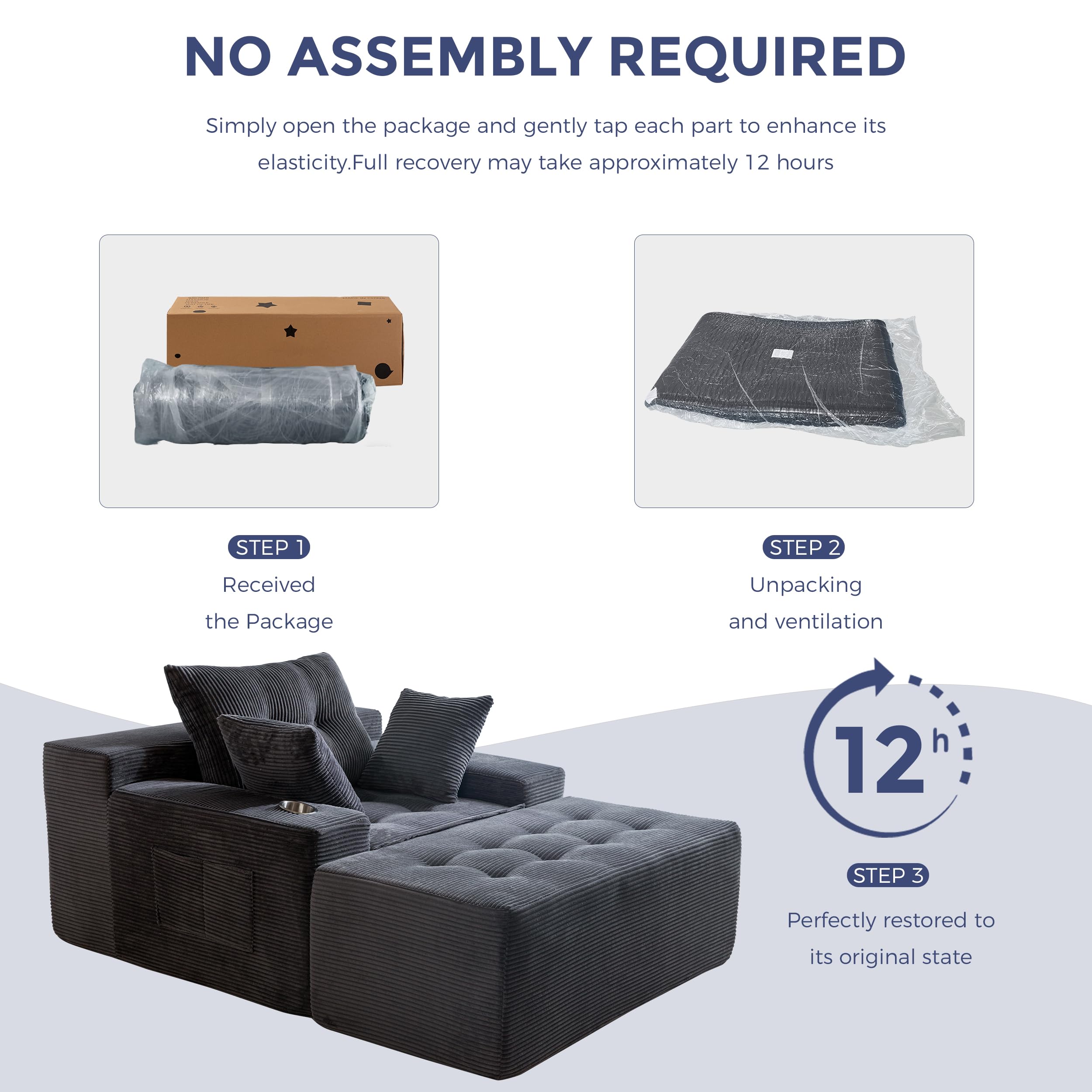 Small Boneless Couch MAXYOYO 110