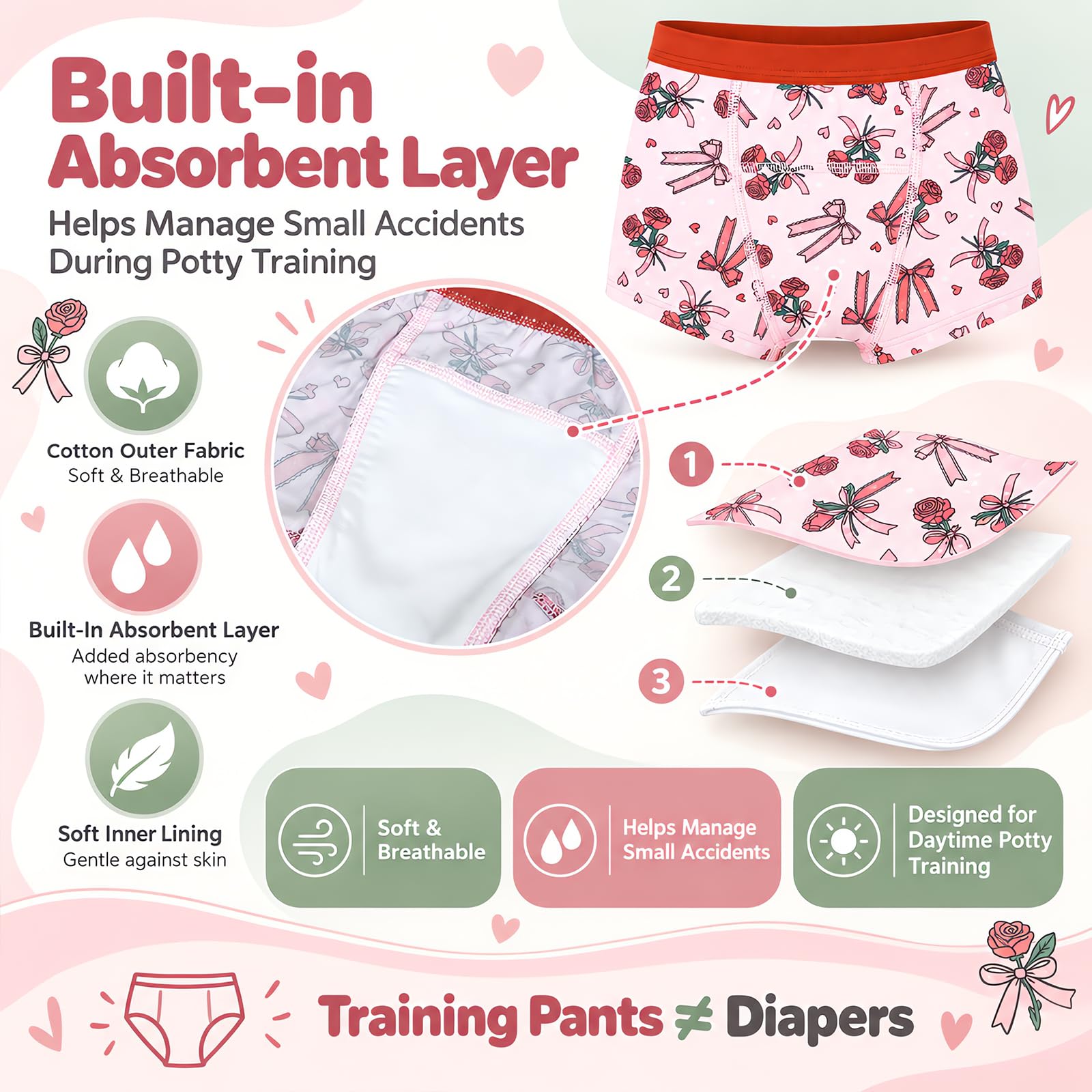 MOEMOE BABY Pantalones de entrenamiento para niños en estilo boxeador, 10