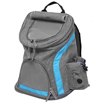 Pet Carrying Bag, Cat Dog Pet Carrier, for Travel Outdoor(Blue+Grey)