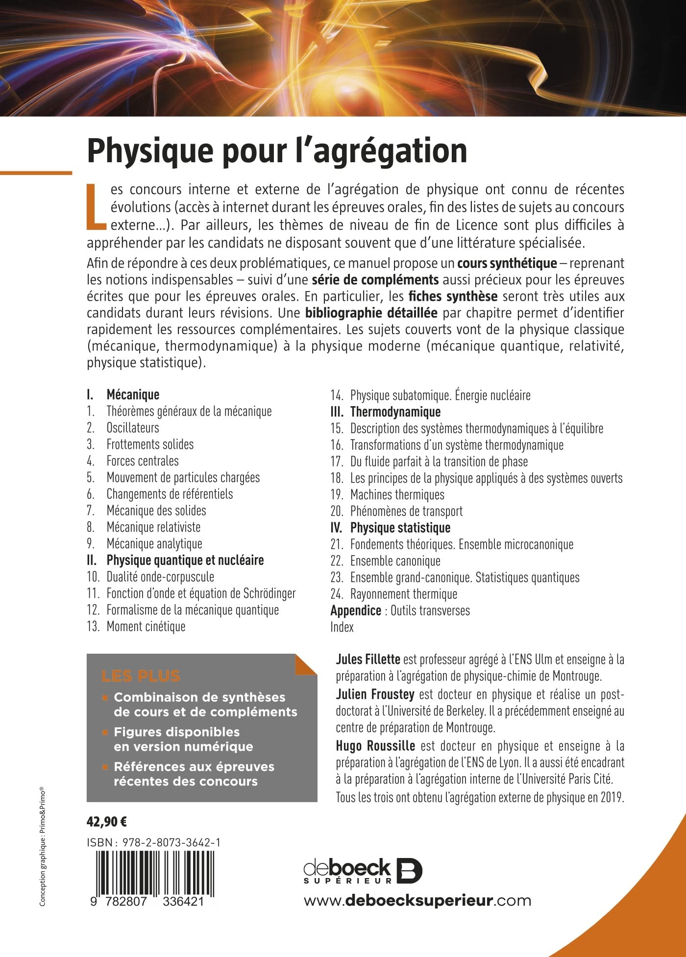 Physique pour l'agrégation: Mécanique classique et relativiste • Physique quantique et nucléaire • Thermodynamique • Physique statistique. Manuel complet pour la préparation du concours rénové