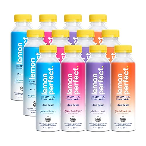 Miniatura 1 de Lemon Perfect - Agua de limón orgánica prensada en frío exprimida de fruta real agua saborizada sin azúcar con certificado Keto sin ingredientes