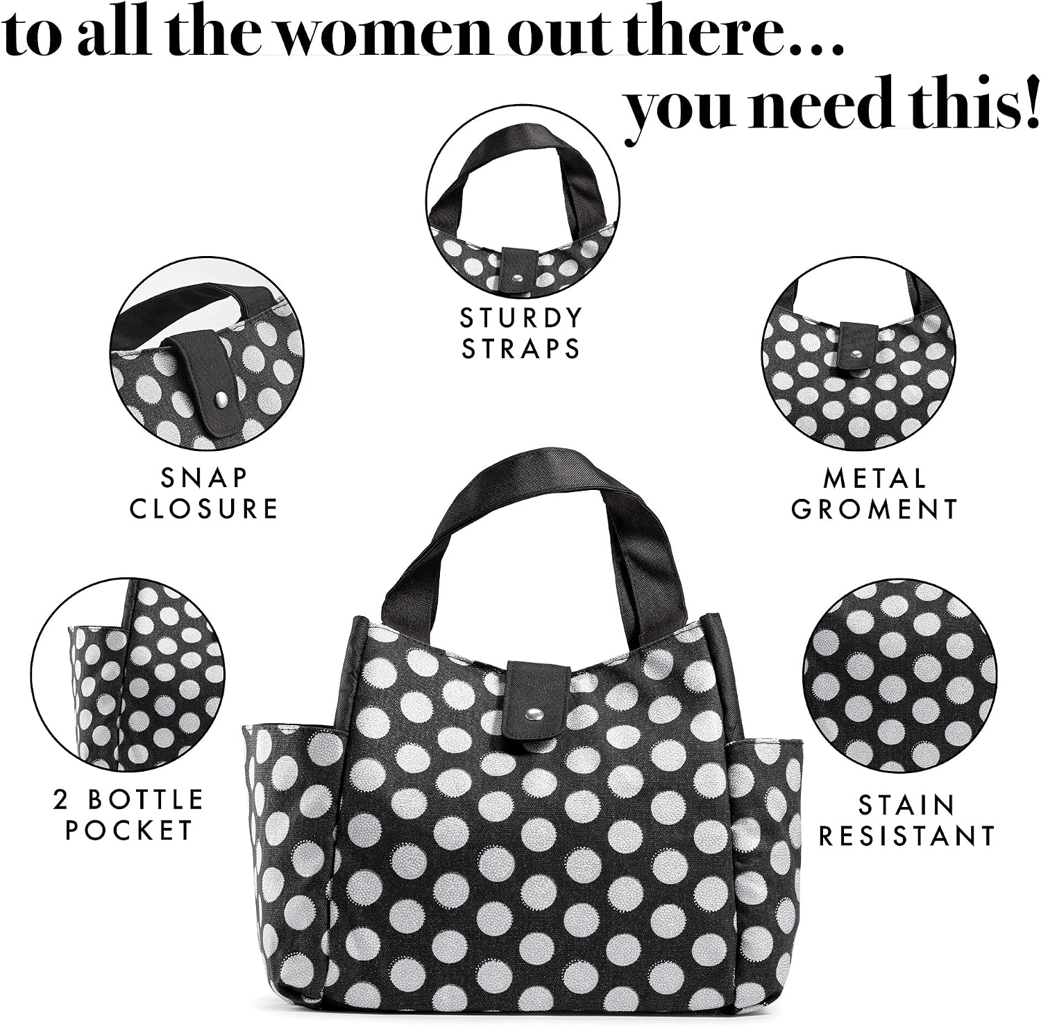 Fit & Fresh Westport, Standard, Black Double Dot