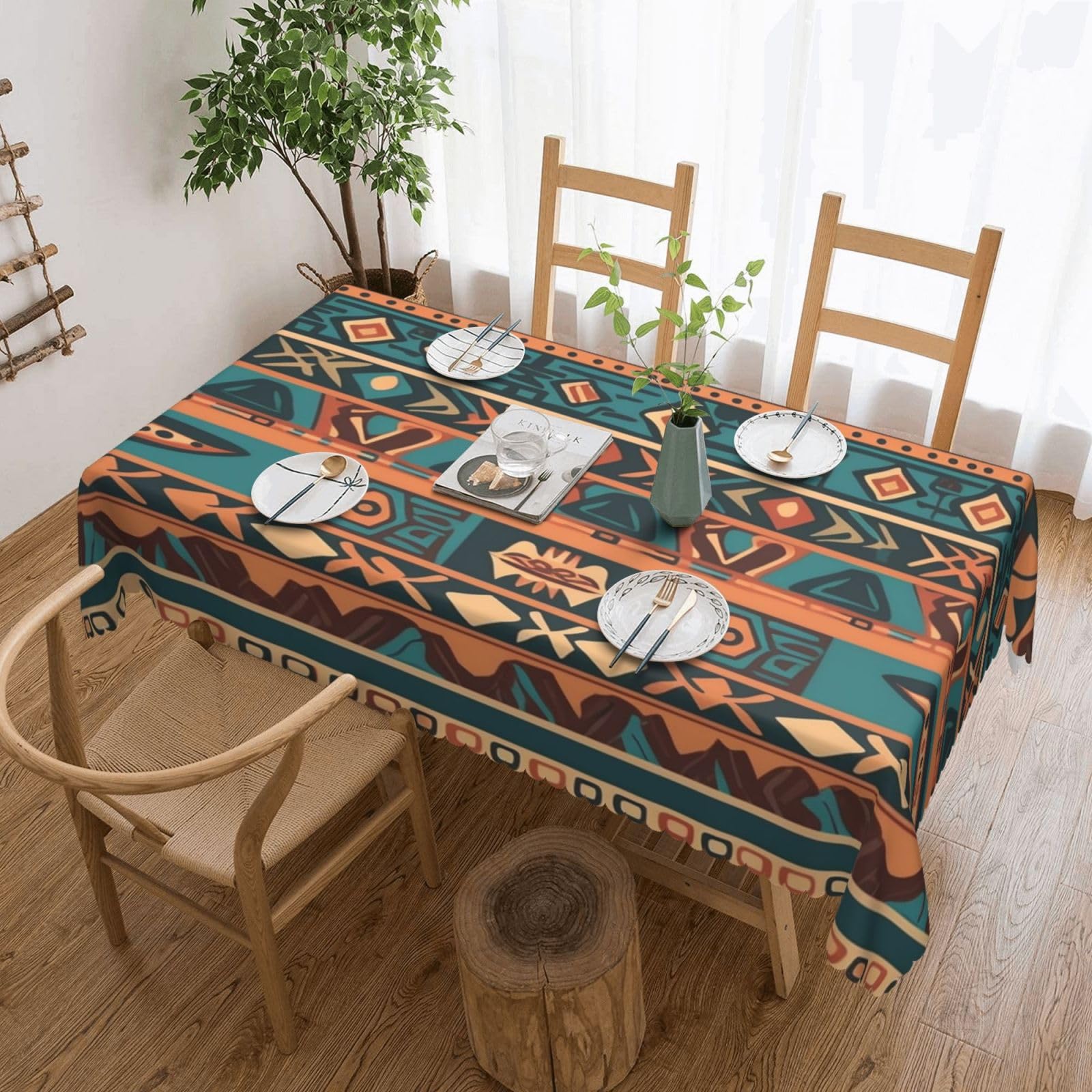 Nappe rectangulaire résistante à l'huile et lavable en machine