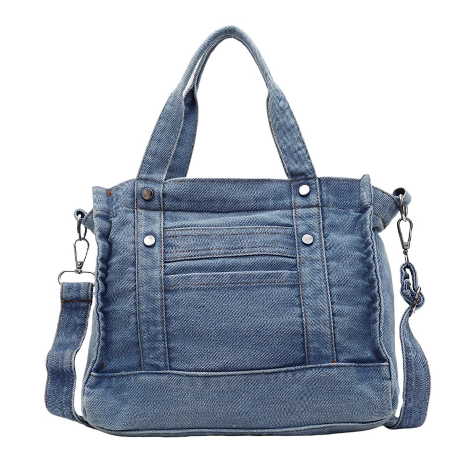 Borsa a spalla da donna in denim Borsa a tracolla in denim da donna