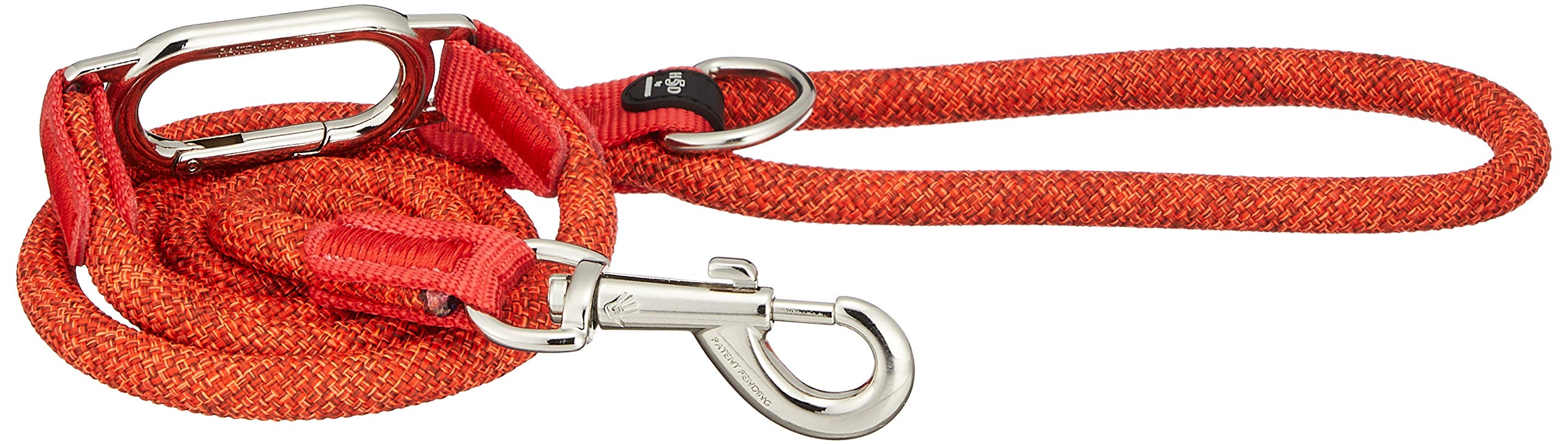 High5Dogs, Ergonomic Dog Lead, Orange, 13 mm Wide and 140 cm Long, Durable and Easy to Clean
