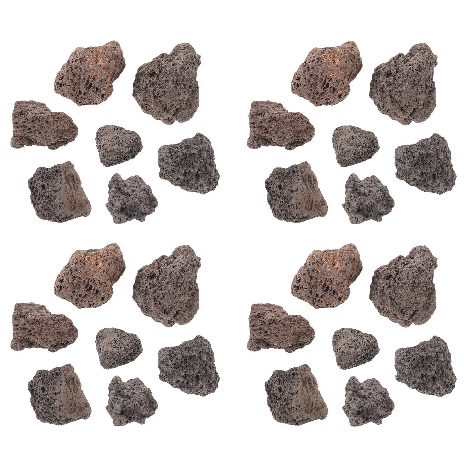 Piedras de Lava para Acuario, Rocas de Acuario de Piedra Natural Negra, 1,1kg, para Peceras y Bebederos para Pájaros, Decoración de Jardín y Patio
