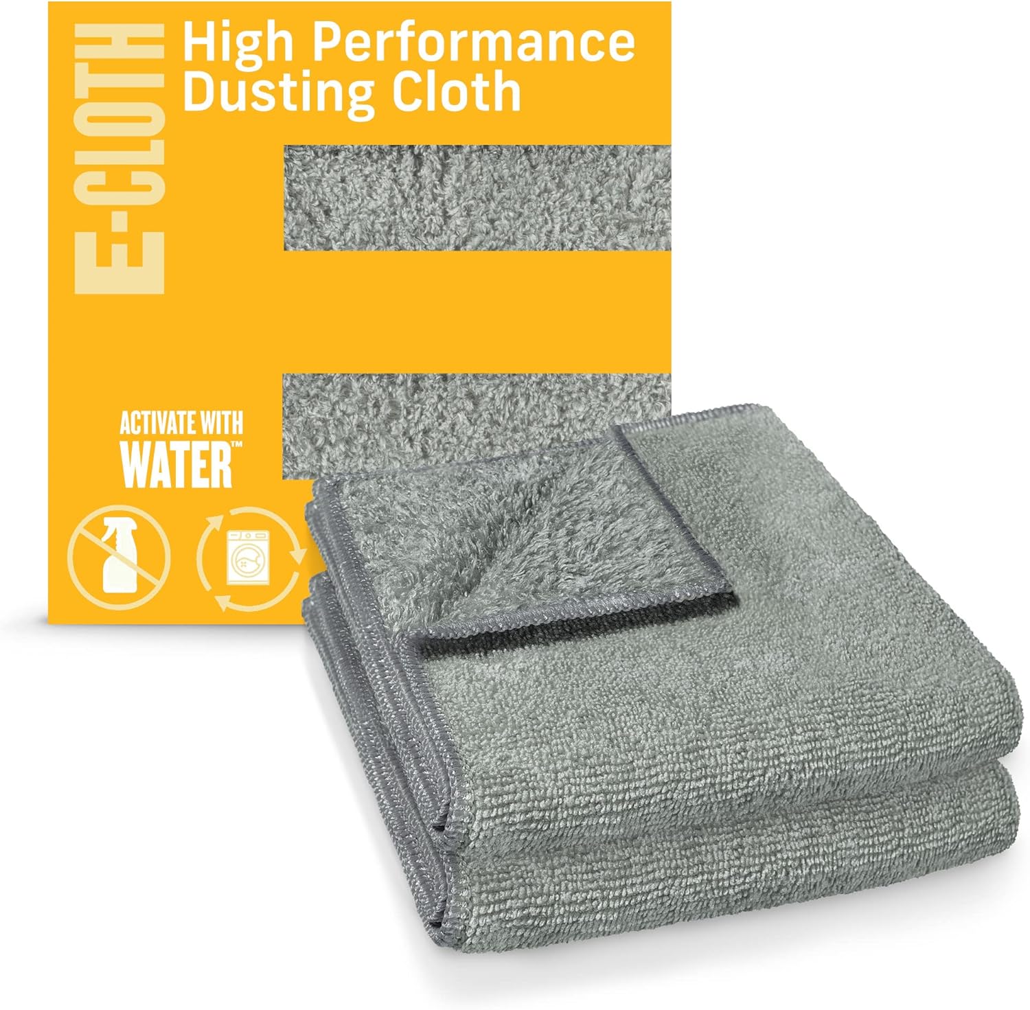 E-Cloth 6-pc Home Cleaning Essentials, Contains Multiple Microfiber Cleaning Cloths for a Streak-Free Clean Glass, Window, Kitchen, Dust, Granite, and Marble, 100 Wash Promise