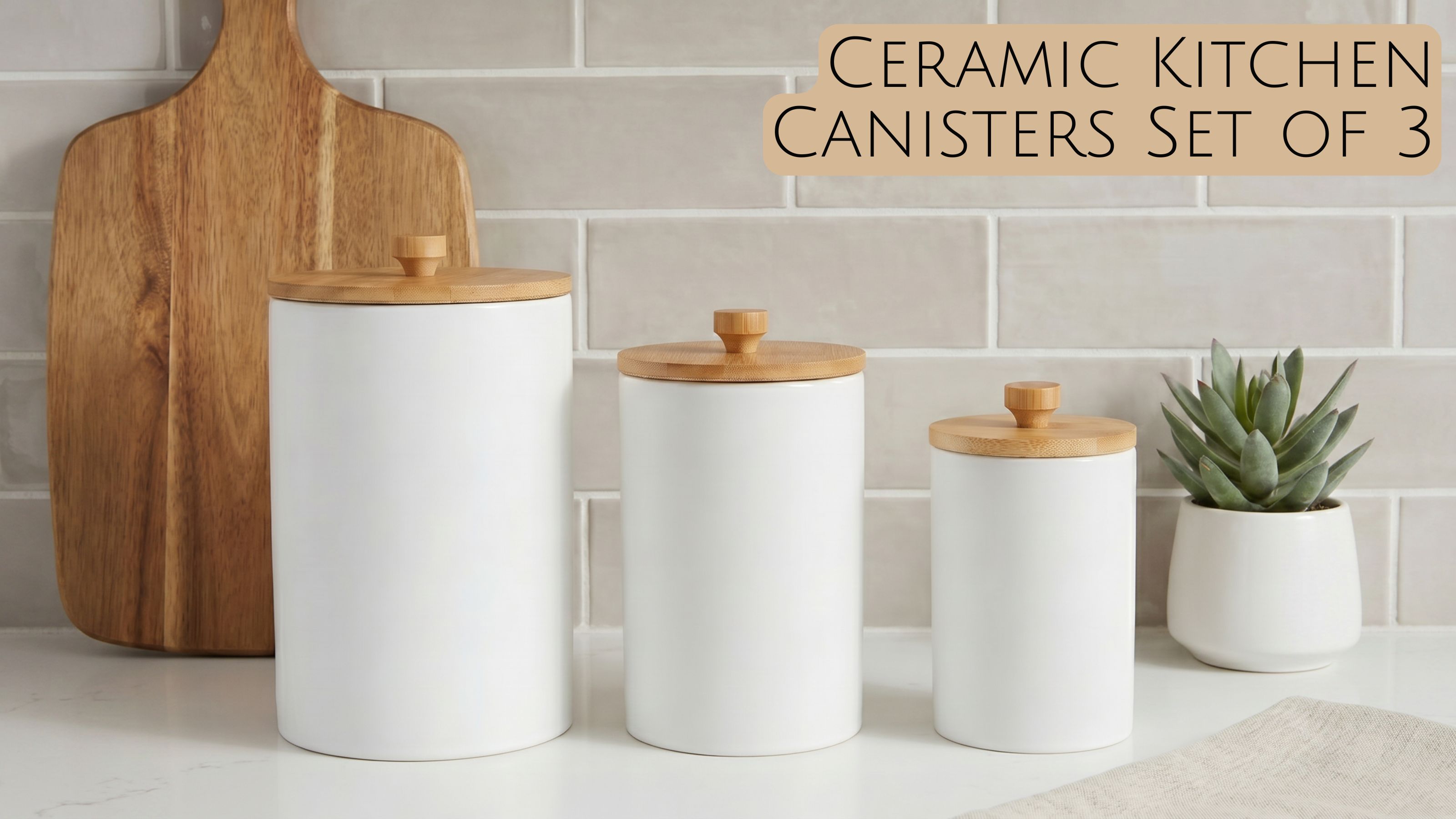 NO-Count ノーカウント 3袋セット Amazon.com: Ceramic Kitchen Canisters for Countertop Set of 3 with