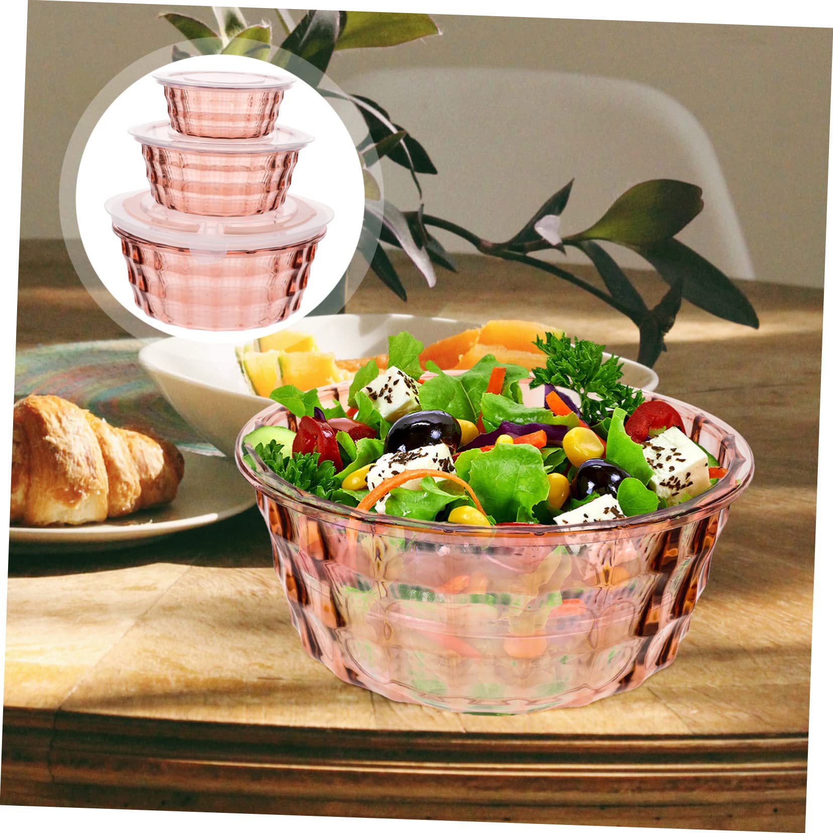 GALPADA 3 Stück Lebensmittelbehälter mit Deckel Kompakte und Praktische Aufbewahrungsbox für Snacks und Reis für Außenbereich und Kinder