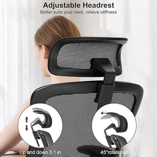 Miniatura 8 de Silla de oficina resistente, sillas de escritorio de oficina en casa de 400 libras con cojín de espuma ancho de modelado 3D suave, silla ergonómica