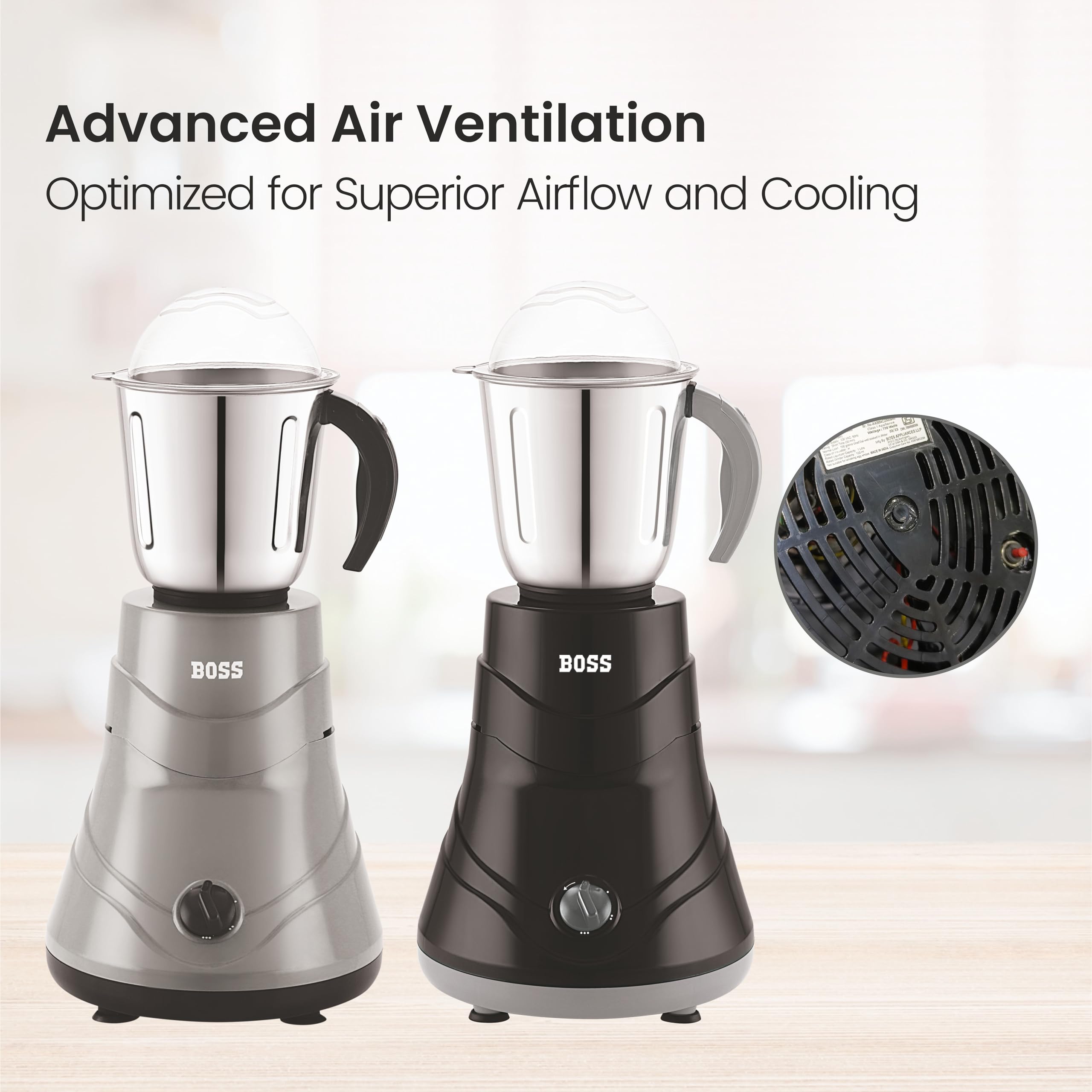 BOSS Alpha 750W Mixer Grinder - Powerful & Durable -5