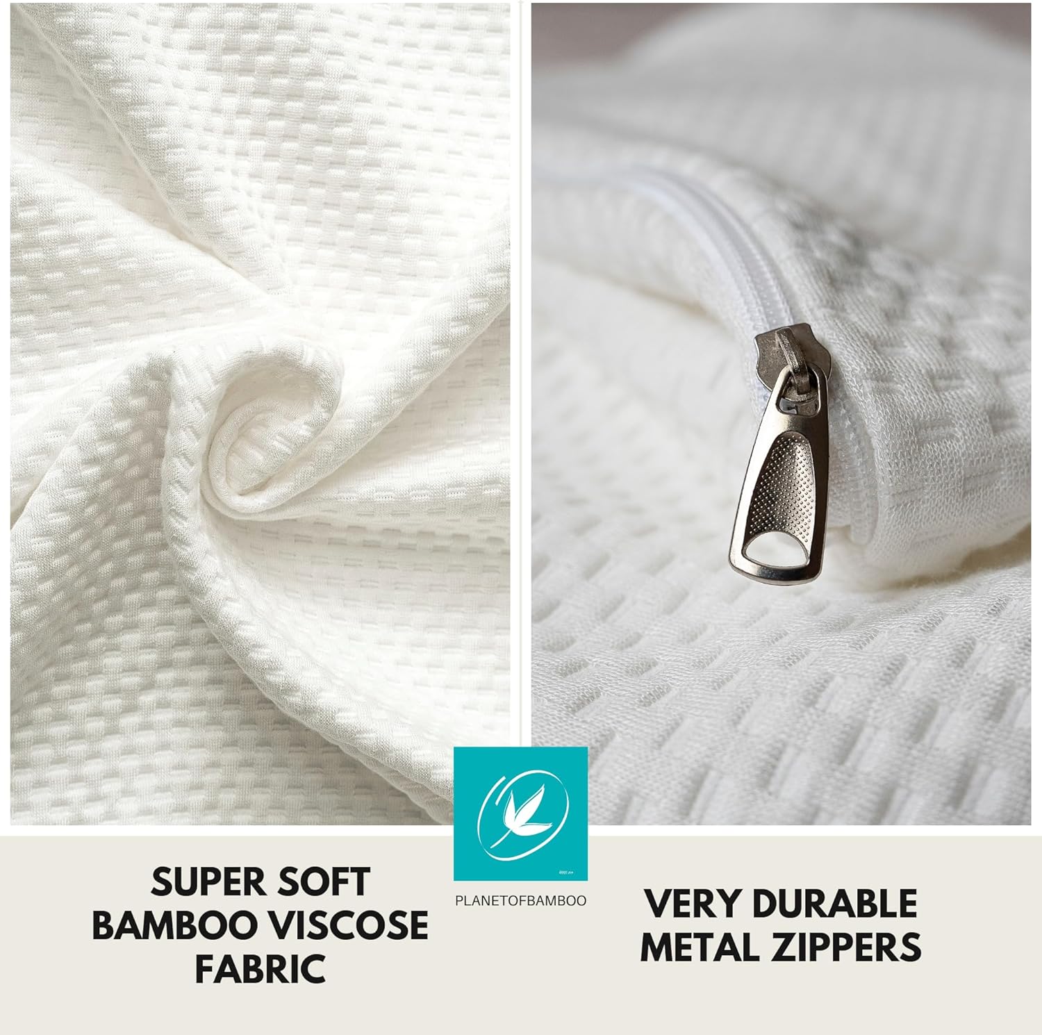 Bamboo Viscose Top Layer Wedge Pillow Case Cover 24" L x 24" W x 7.5" H, Moisture-Wicking, Cooling and Breathable Wedge Pillow Cover with Zipper