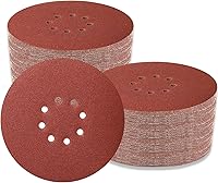 Vista 1 de 70 unidades de discos de lijado de 9 pulgadas, discos de lijado autoadhesivos de 8 agujeros, papel de lija para paneles de yeso surtidos
