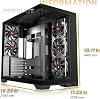 KEDIERS PC Case - Pre-Installed 5 Fans ATX Mid Tower Gaming Case Computer Case with Opening Tempered Glass Side Panel Black G500