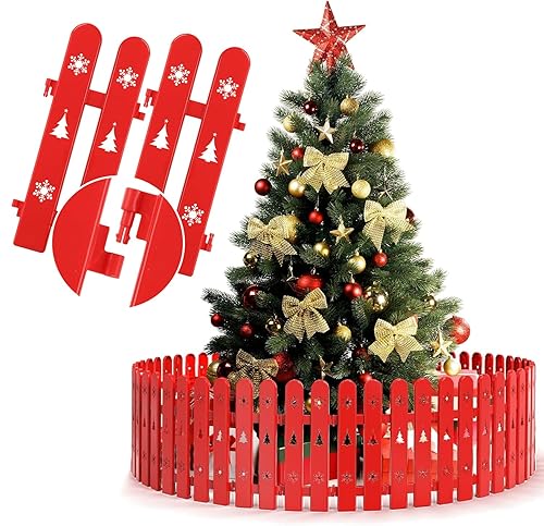 Christmas Tree Fence Barrier for Toddlers & Pets - 24Pcs