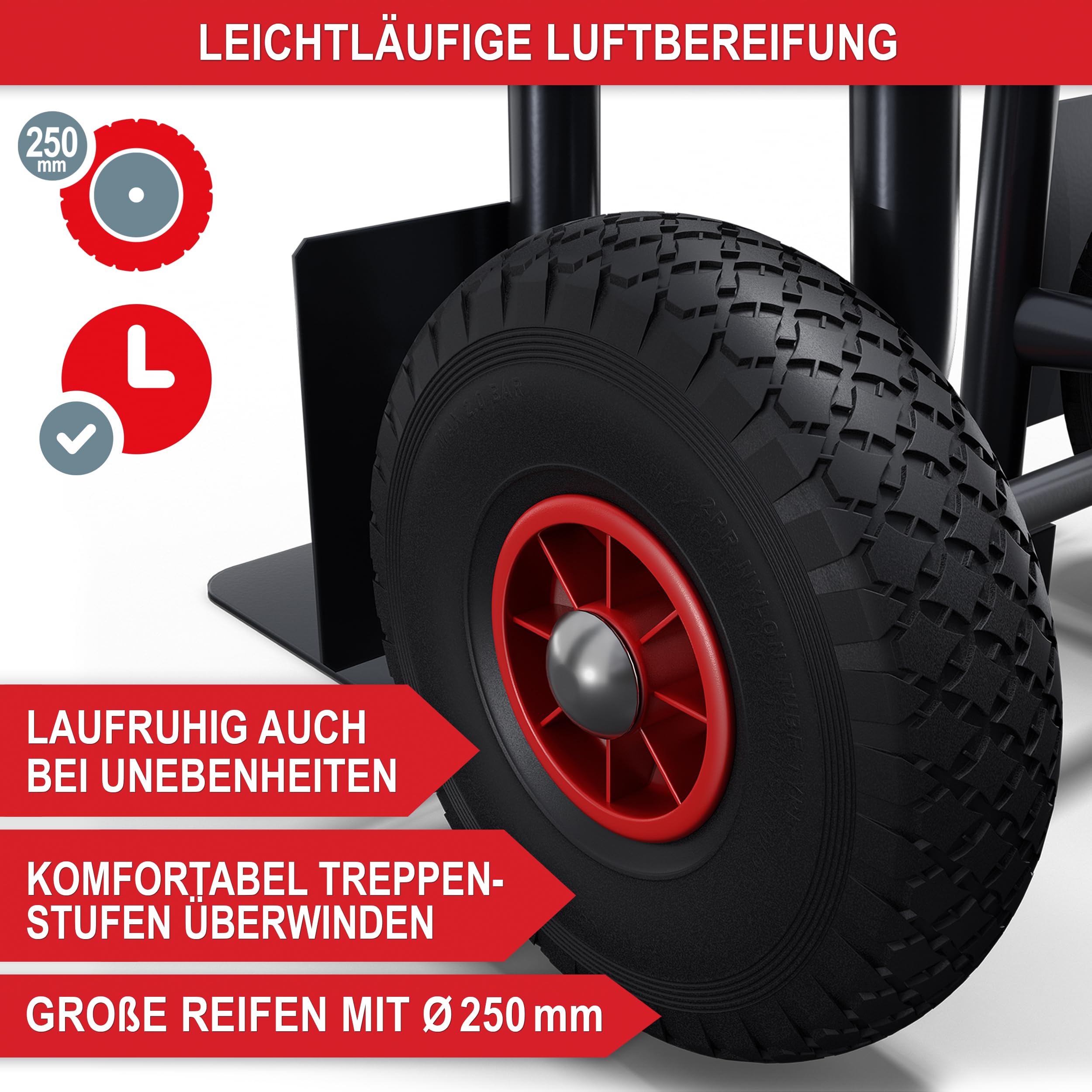 ONBEST Sackkarre klappbar 200 kg – Luftreifen & XL-Schaufel | Klappsackkarre mit leichtem Stahlrahmen und Handgriffen – Lastenkarre, Transportkarre und Trolley für schwere Lasten