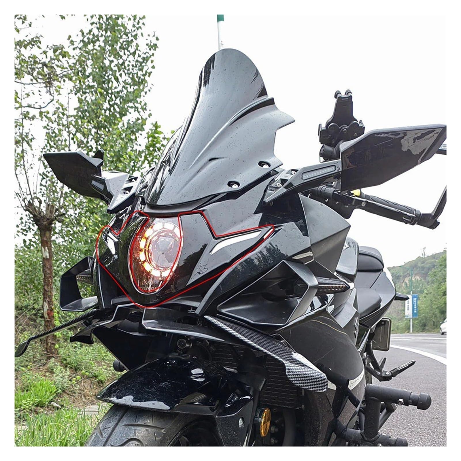Amazon | オートバイヘッドライト カバー スズキ用 GSX250R用 GSX-250R
