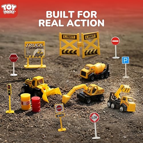 Miniatura 3 de TOY Life 28 PCS Construction Toys for boy Age 3-5, Small Construction Vehicles, Sandbox Toy for Boys, Small Construction Car Truck Excavator Party