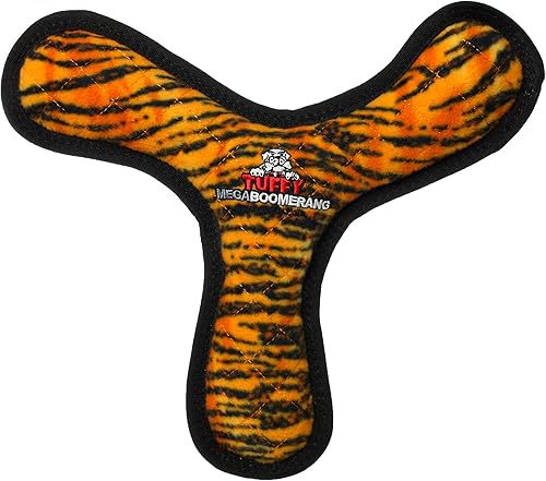 TUFFY - Juguete suave para perros del mundo - MEGA Boomerang - Chirriadores - Múltiples capas. Hecho duradero, fuerte y resistente. Juego