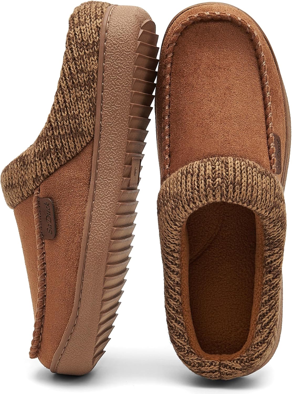 Men's Moccasin Slippers Clogs - House Slippers for Men with Arch Support and Memory Foam Insole, Indoor Outdoor Comfortable House Shoes