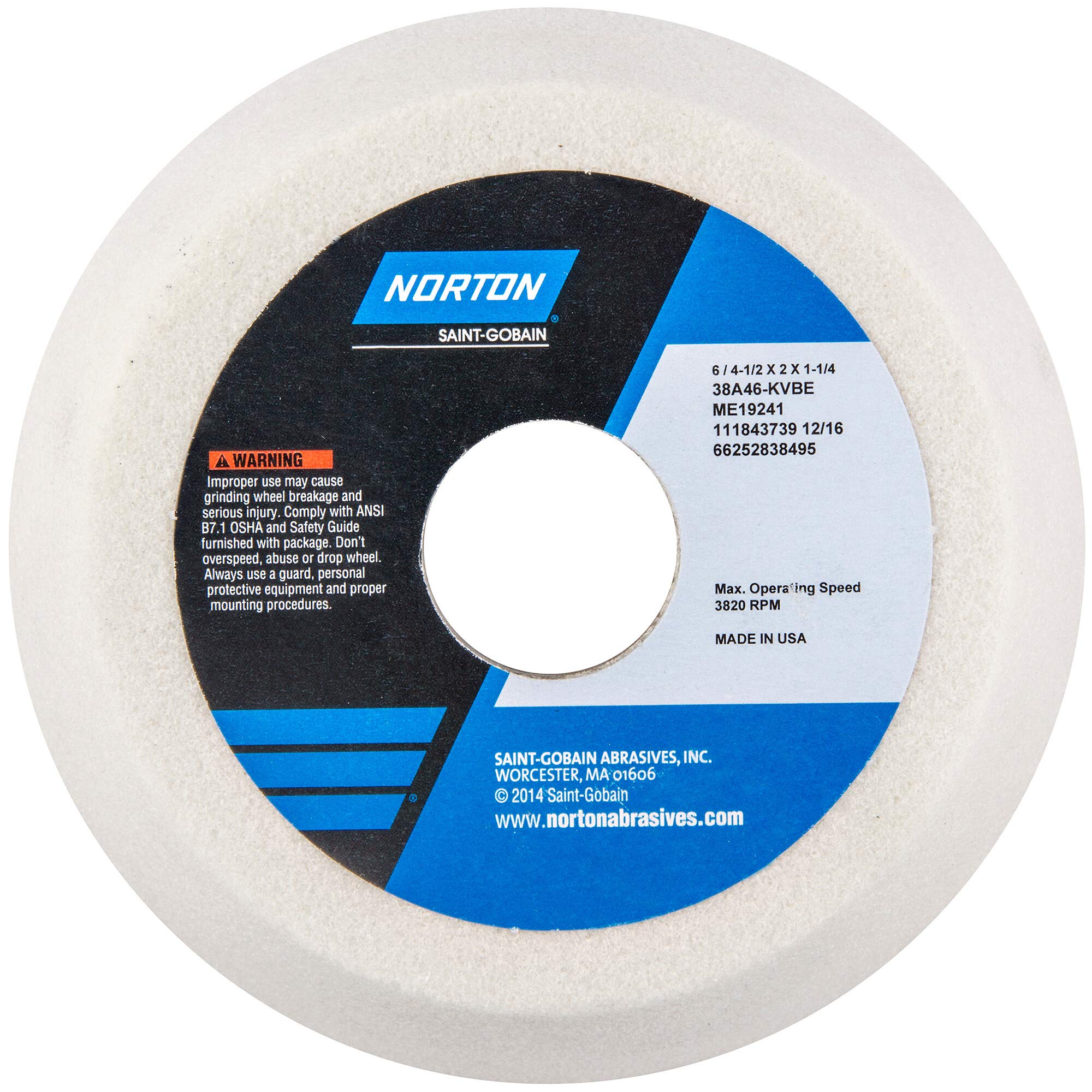 Norton 66252838495 Flaring Cup Wheel,6 Diax2 Tx1.25 AH,PK5