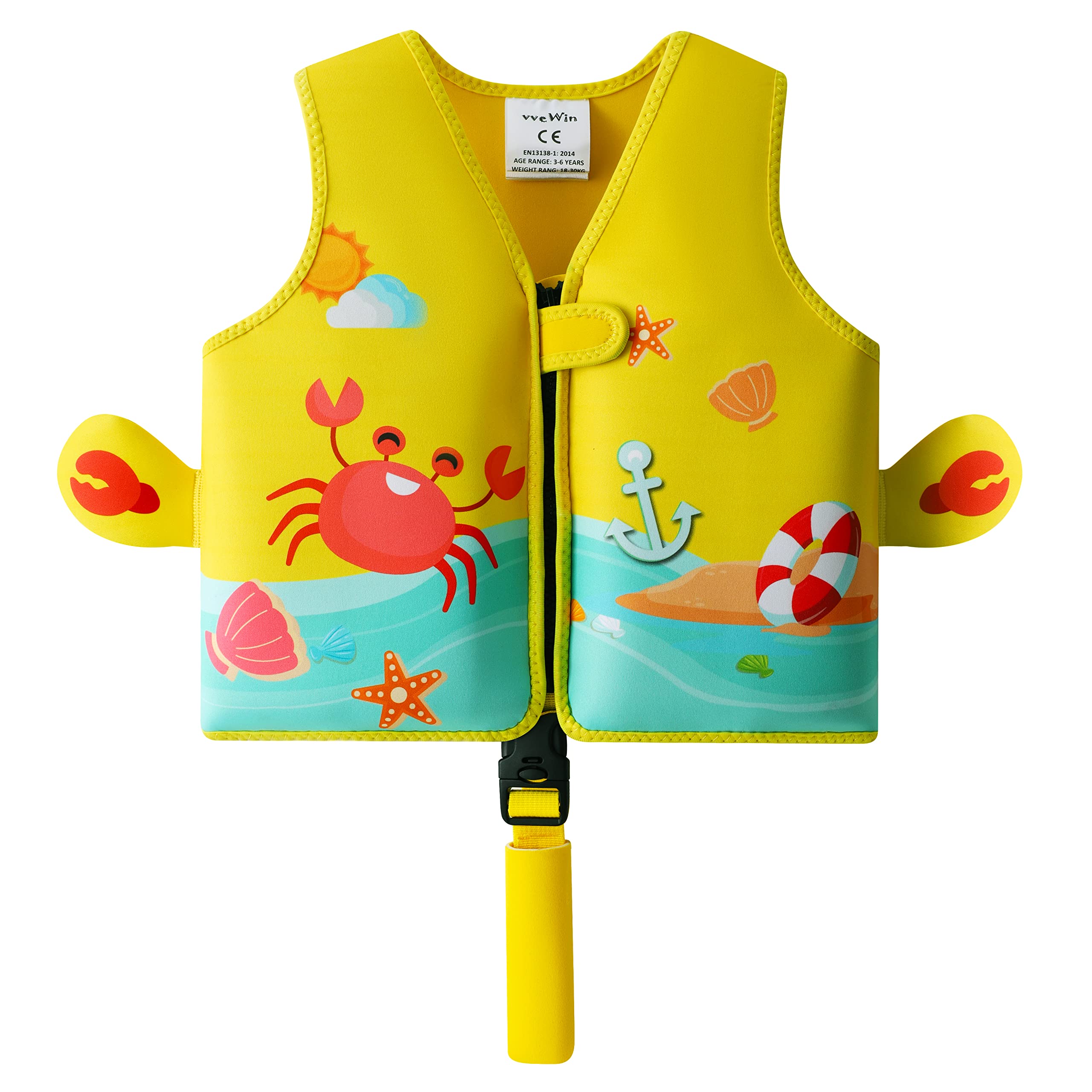 vveWin Swim Vest for Kids Chalecos De Natación De Neopreno para Niños Pequeños De 1 a 8 años