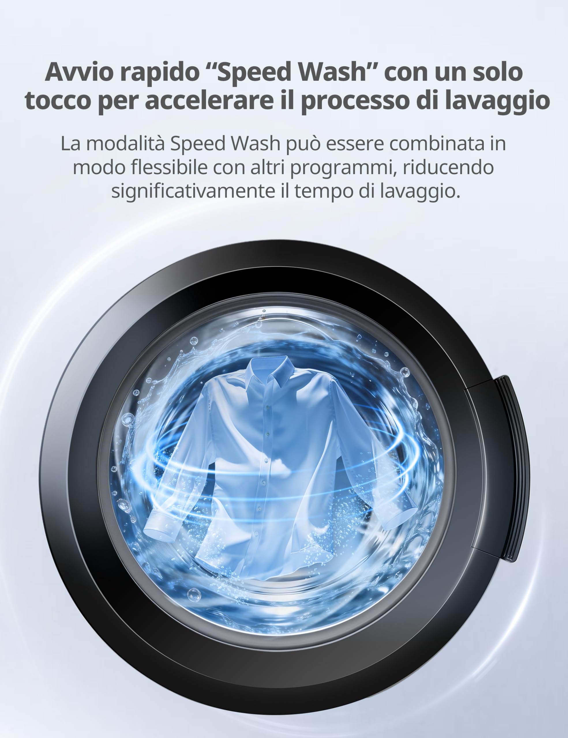 COMFEE' Lavatrice Carica Frontale 6 kg, Ultra Slim 40 cm, Classe A‑10%, 1200 giri, Vapore Igienizzante, Baby Care, Motore Inverter BLDC, 16 Programmi, Bianco – CFP01EW60W