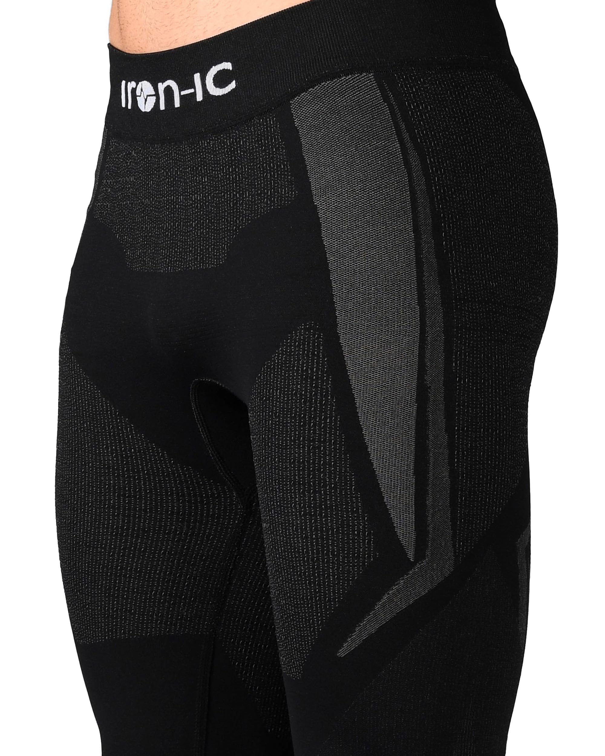 Iron-Ic - Leggings Tecnici Uomo Seamless Termici THERMIC Compressione e Traspirazione Avanzata con Fitting Slim - Art. 600303