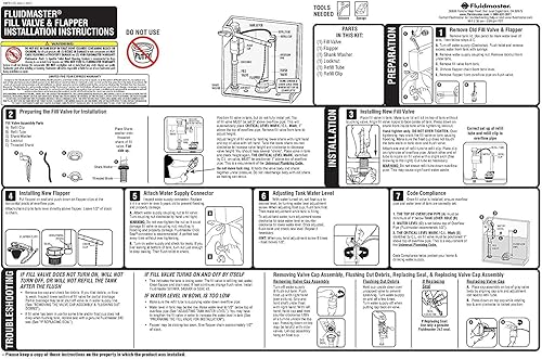Vista 14 de Fluidmaster K-400A-5004 Válvula universal de llenado de inodoro y kit de reparación de aleta de inodoro de 2 pulgadas