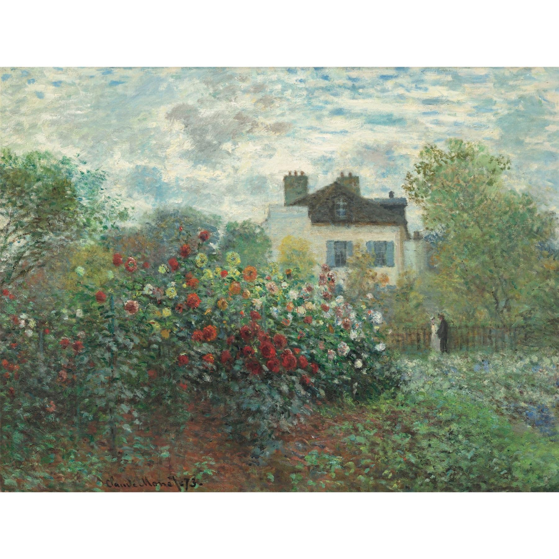 A Corner of the Garden with Dahlias, Argenteuil Fine Art Jigsaw Puzzle by Claude Monet – 1000 Pieces