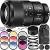 Sony FE 90mm f2.8 Macro G OSS Lens with 7PC Accessory Bundle – Includes 3PC Filter Kit UV  CPL  FLD  4PC Macro Filter Set 1, 2, 4, 10  6PC Graduated Color Filter Set  More