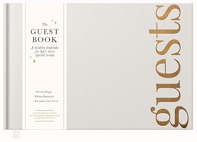 Paper Peony Press Guest Book: Beautiful Keepsake for Lifes Special Events - Sign In Book for Wedding Reception, Baby Shower, Funeral and Vacation Home - 100 Pages, Ribbon Bookmark and Gold Foil Hardcover December 2, 2022